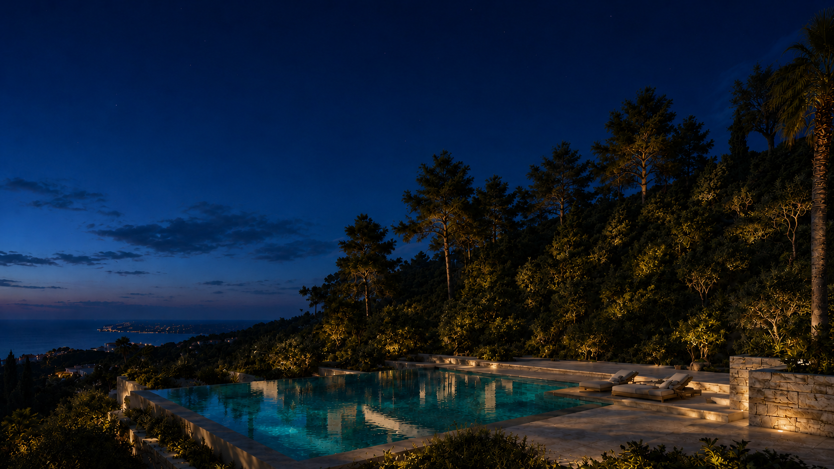 Casa Nocturne at night