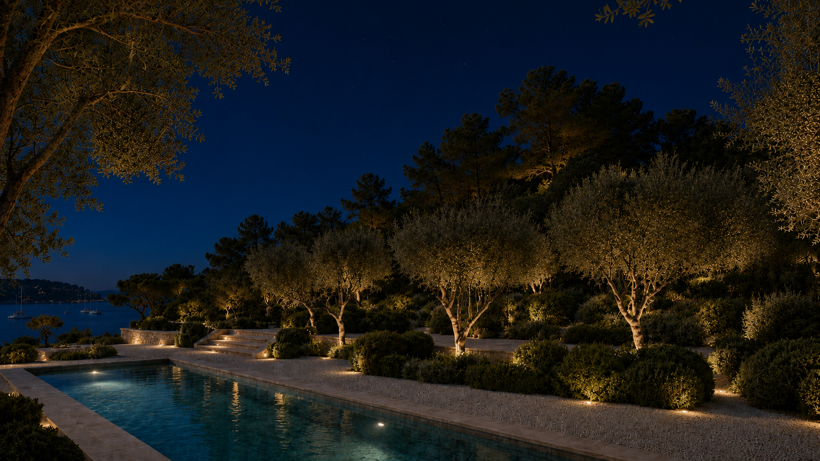 Maison Solace at night
